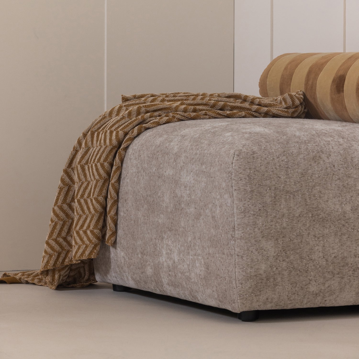 SUNA PLAID 130X170 CM BAUMWOLLE HONIGGELB/ECRU