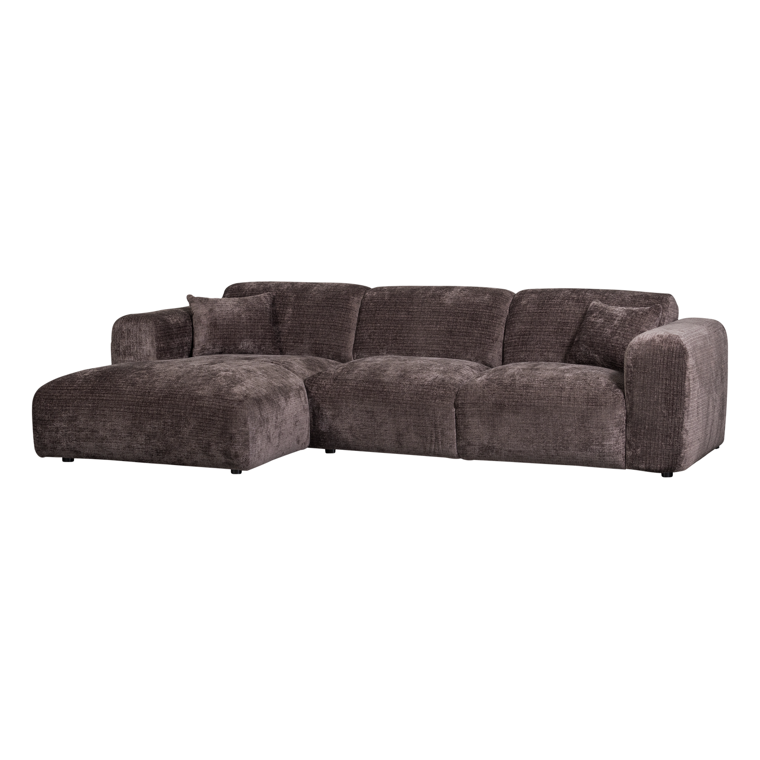 CLOUD CHAISE LONGUE SOFA LINKS CHENILLE WARMES BRAUN [fsc]