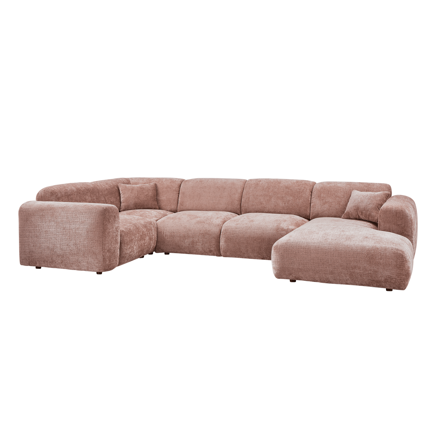 CLOUD ECKBANK LINKS CHENILLE TAUPE/ROSA [fsc]