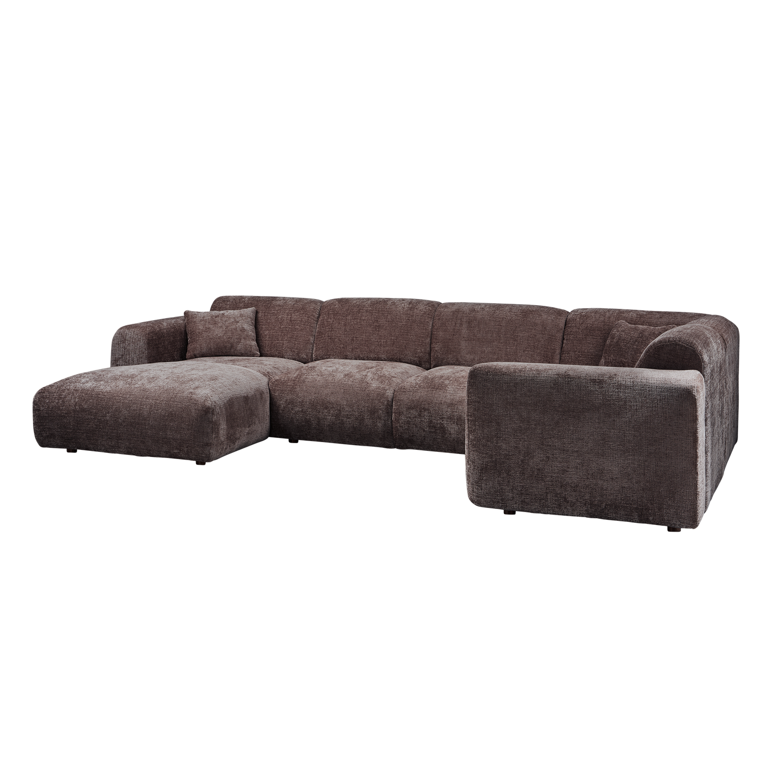 CLOUD ECKBANK RECHTS CHENILLE WARMES BRAUN [fsc]