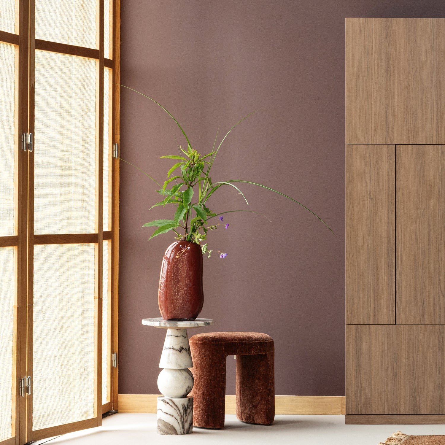 BUILD SCHMALER ABLAGESCHRANK 54 CM EICHE DECOR BRAUN [fsc]
