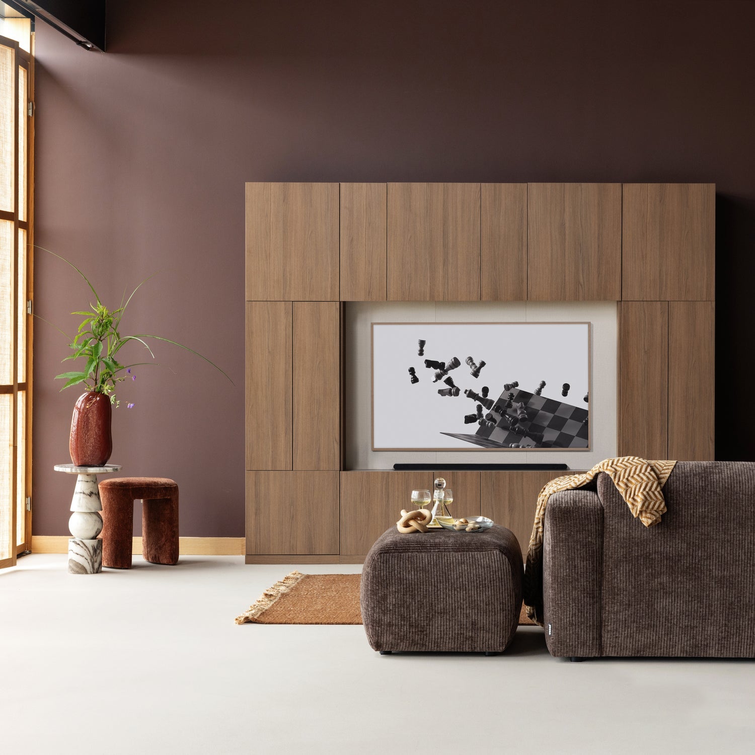 BUILD TV ABLAGESCHRANK 160 CM EICHE DECOR BRAUN [fsc]