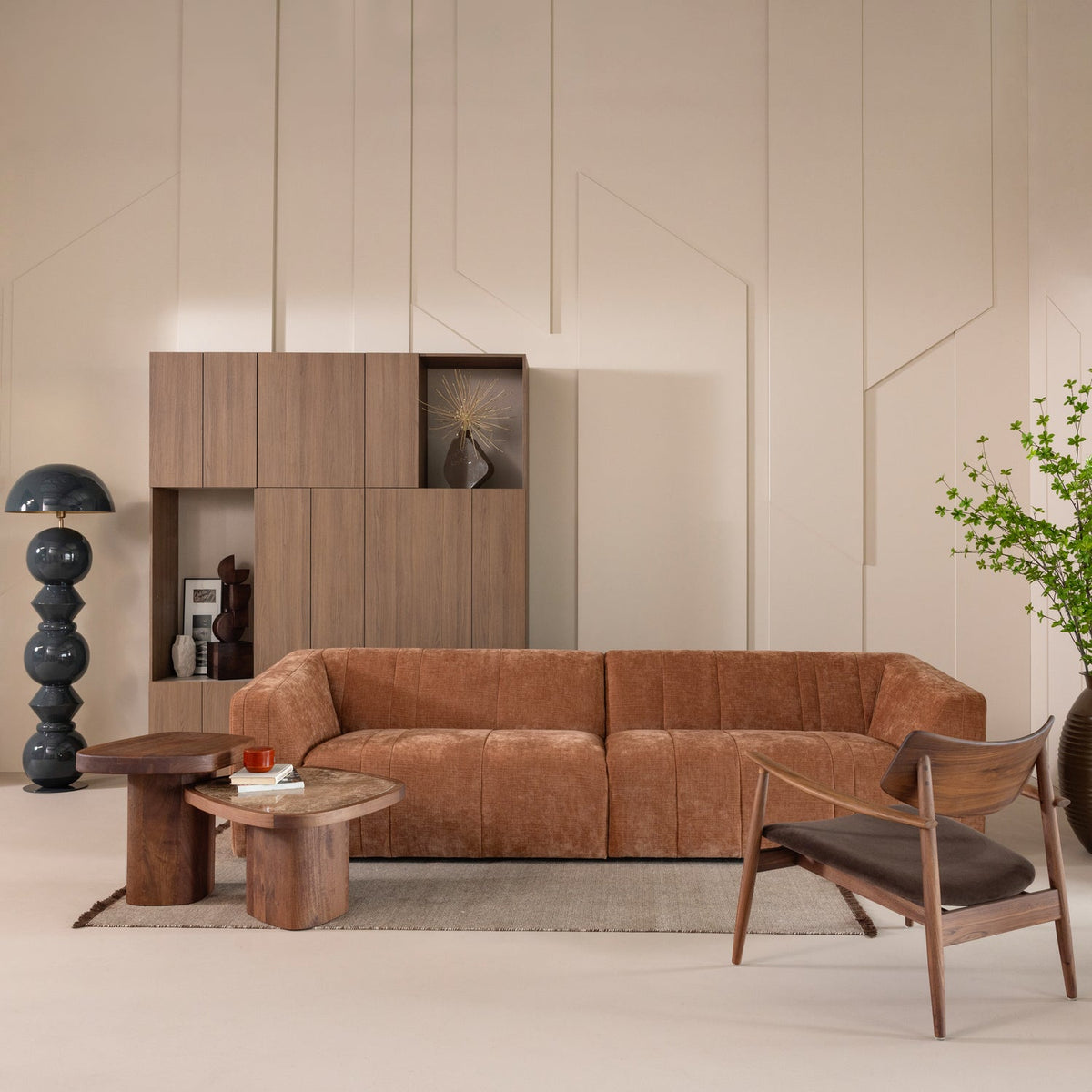 BASK SESSEL WALNUSS HOLZ BRAUN
