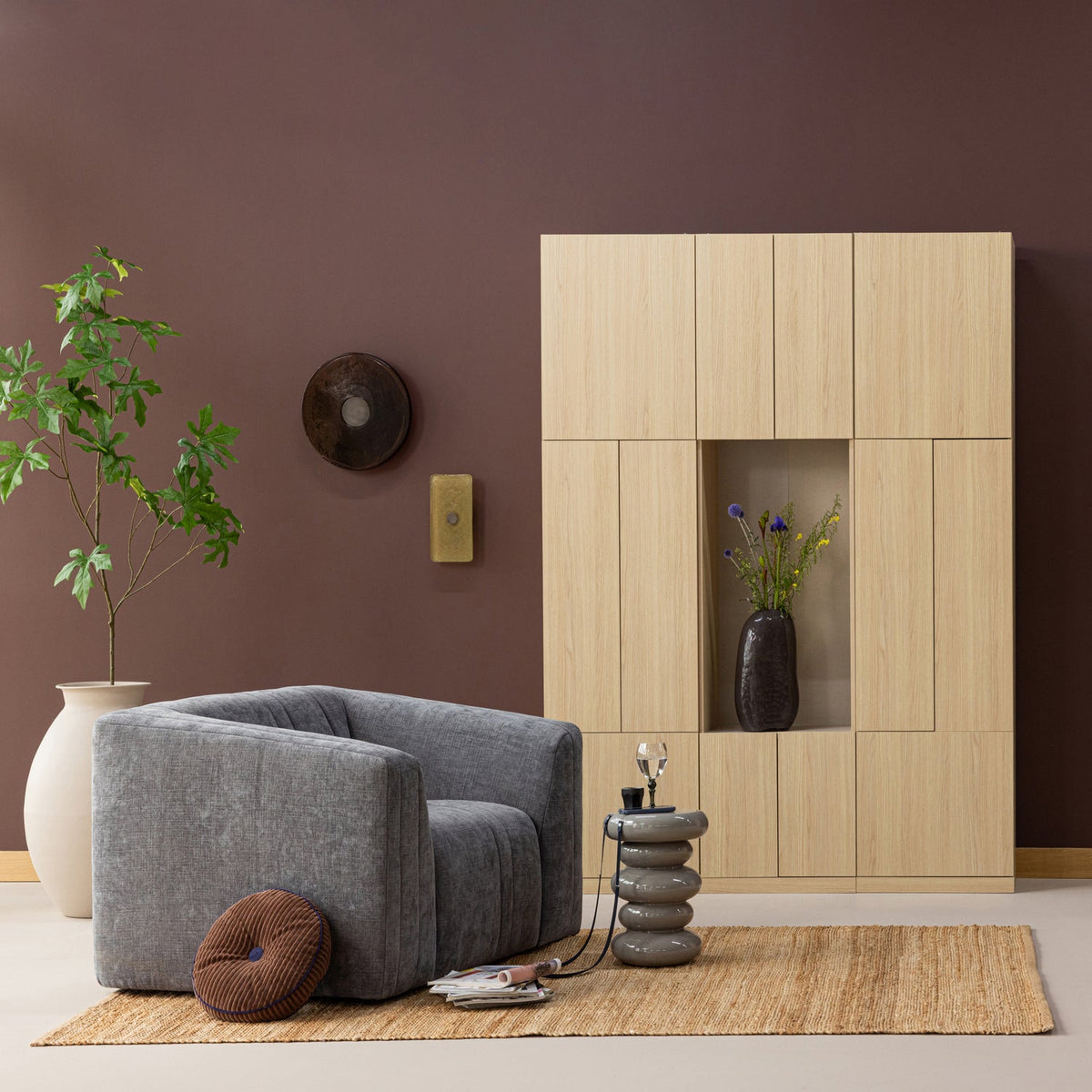 BUILD WANDSCHRANK-KOMBINATION 162 CM EICHE DECOR NATUR [fsc]