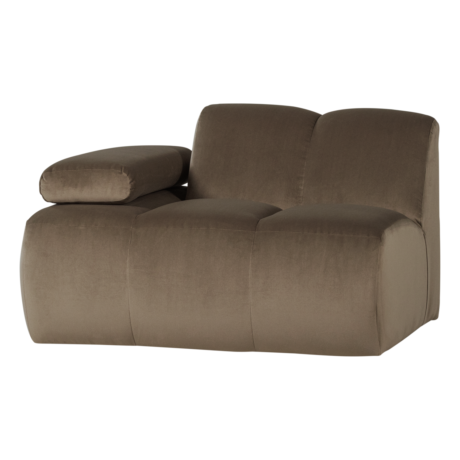 MOJO 1-SITZER ELEMENT ARM LINKS SAMT TAUPE [fsc]