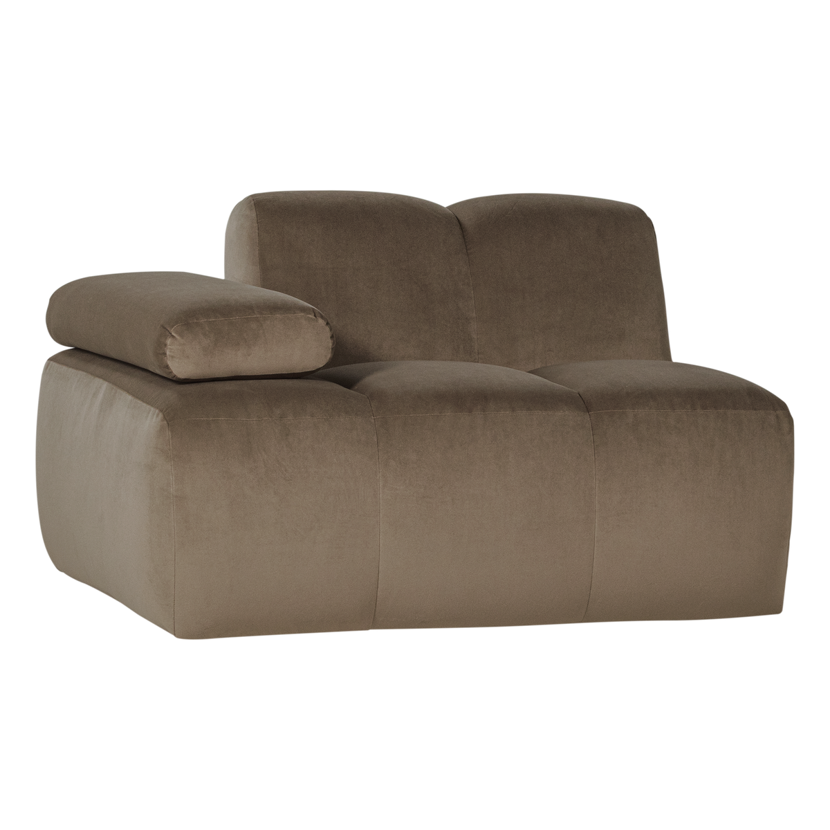 MOJO 1-SITZER ELEMENT ARM LINKS SAMT TAUPE [fsc]
