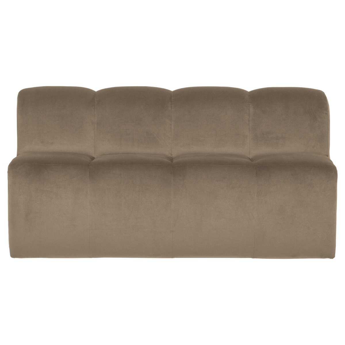 MOJO ESSBANK 164 CM MIT RÜCKENLEHNE SAMT KHAKI [fsc]