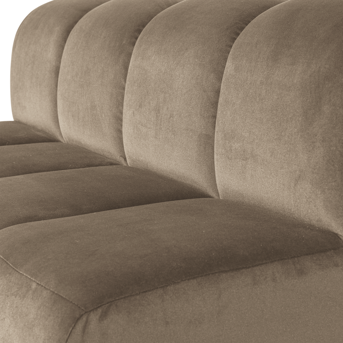MOJO ESSBANK 164 CM MIT RÜCKENLEHNE SAMT KHAKI [fsc]