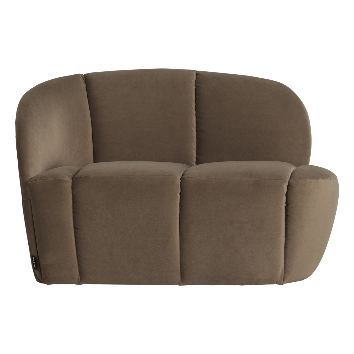 MOJO 2-SITZER BANK LINKS SAMT TAUPE [fsc]