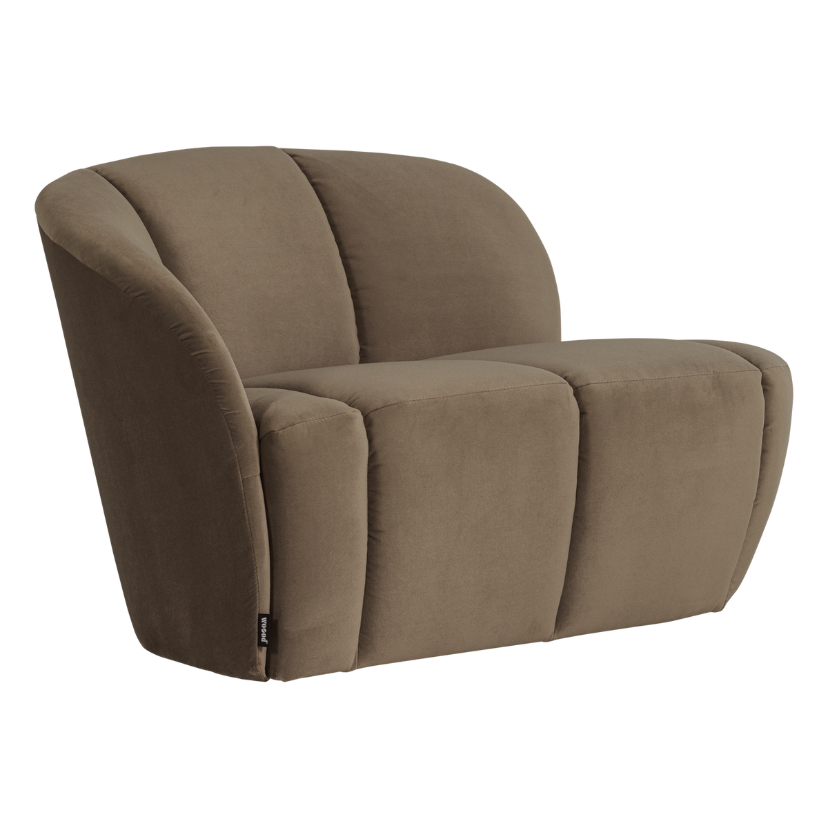 MOJO 2-SITZER BANK LINKS SAMT TAUPE [fsc]