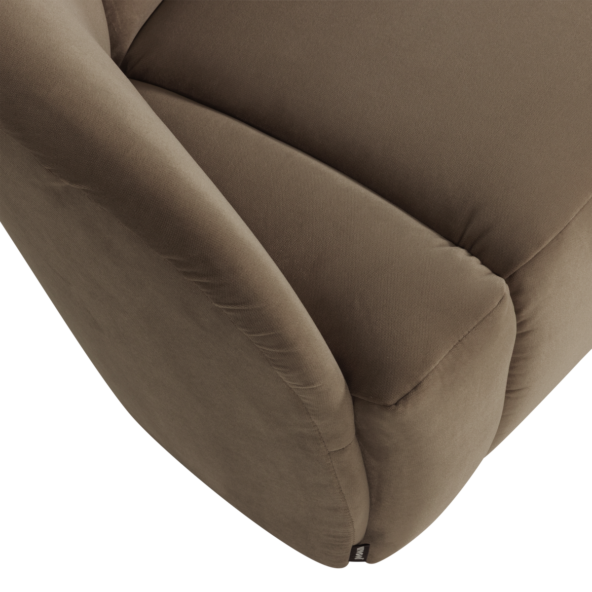 MOJO 2-SITZER BANK LINKS SAMT TAUPE [fsc]