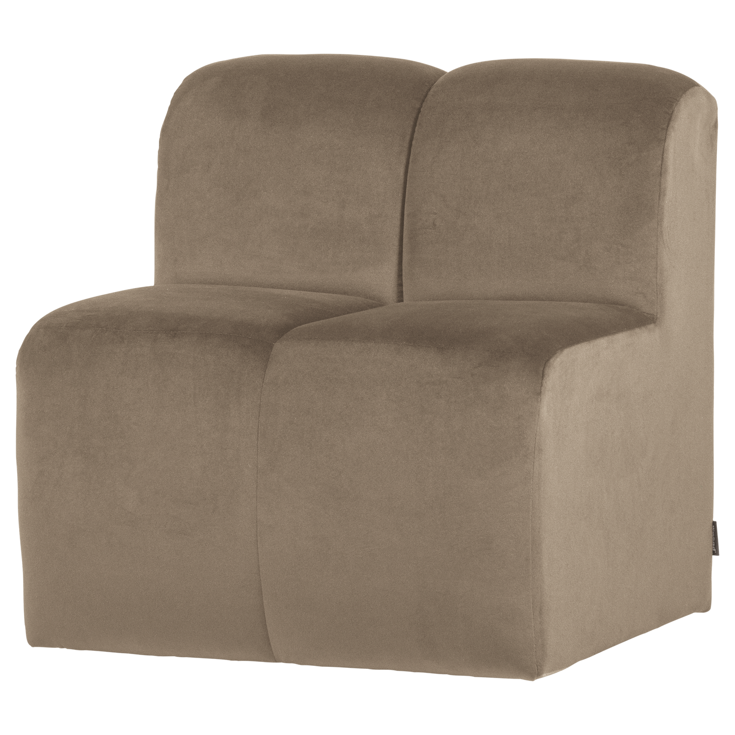MOJO ESSBANK 84 CM MIT RÜCKENLEHNE SAMT KHAKI [fsc]