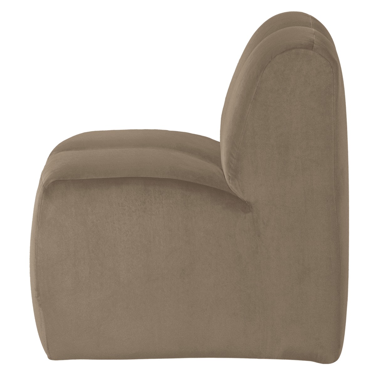 MOJO ESSBANK 84 CM MIT RÜCKENLEHNE SAMT KHAKI [fsc]