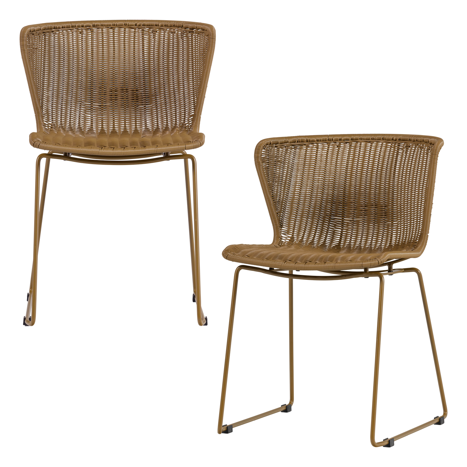 WINGS GARTENSTUHL WICKER HONIGGELB - 2ER SET