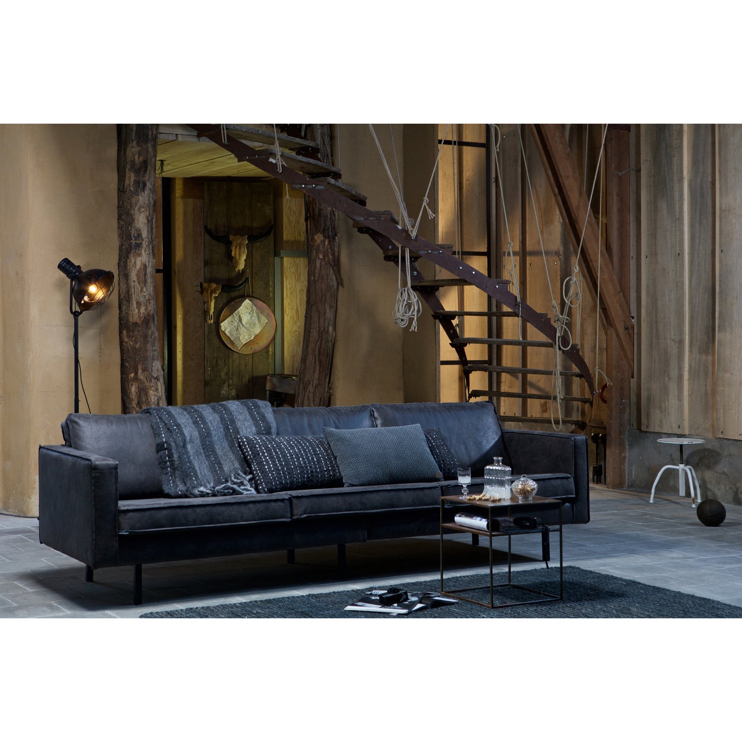 RODEO SOFA 3-SEATER SCHWARZ