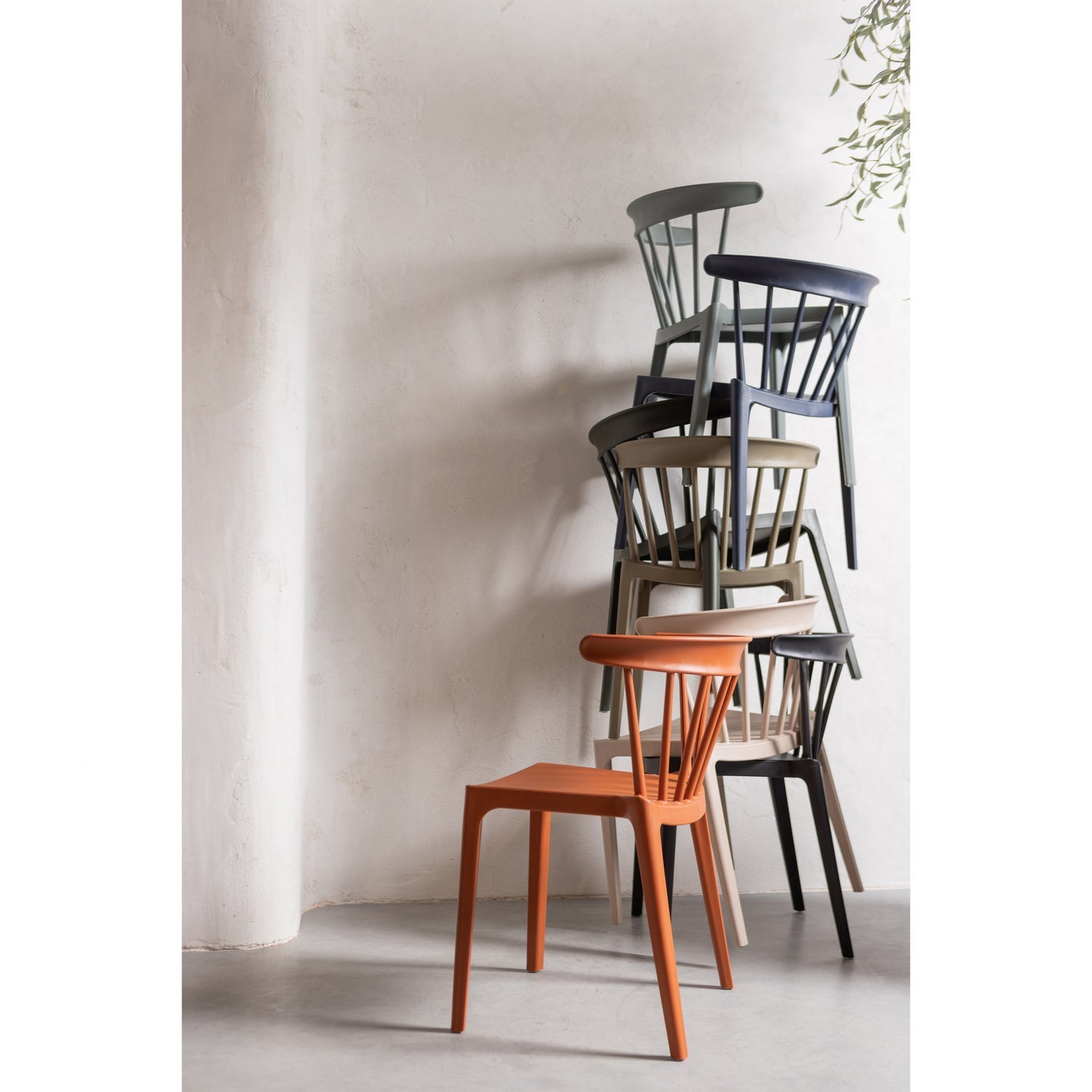 BLISS GARTENSTUHL MIT STANGEN KUNSTSTOFF ARMEE GRUN