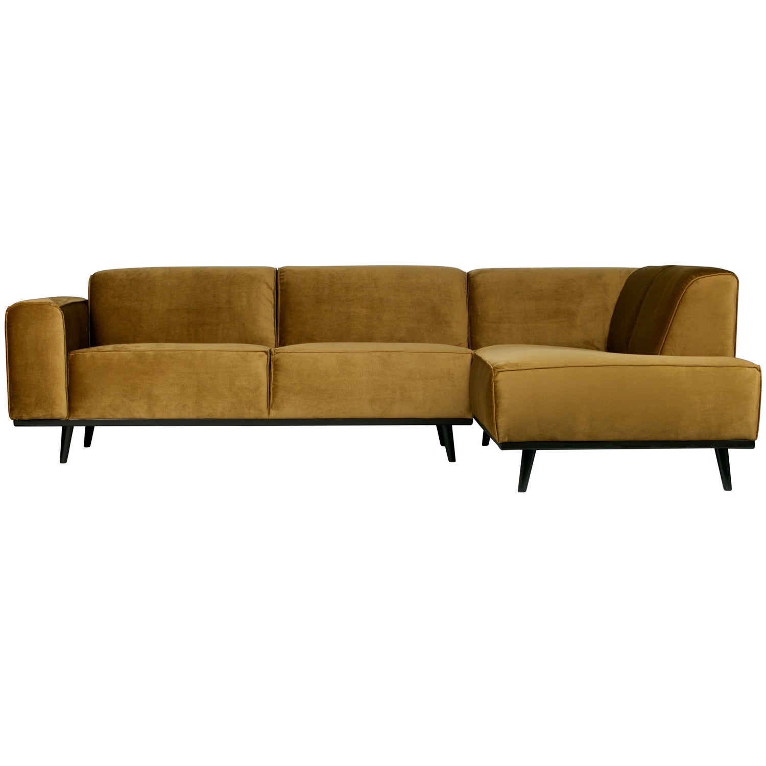 STATEMENT ECKCOUCH RECHTS VELVET HONIGGELB