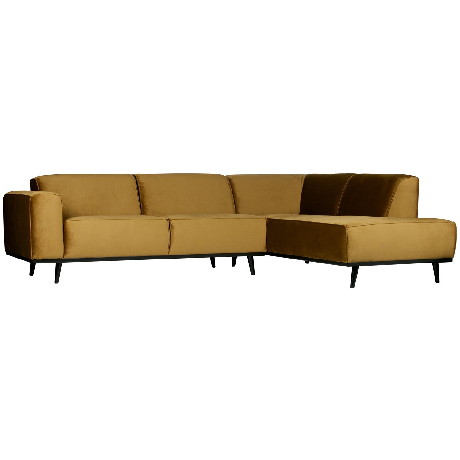 STATEMENT ECKCOUCH RECHTS VELVET HONIGGELB