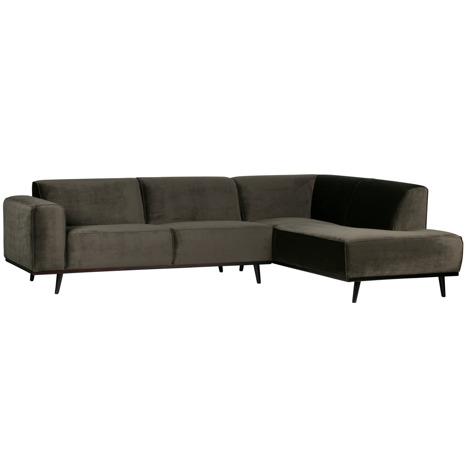 STATEMENT ECKCOUCH RECHTS VELVET WARMEN GRUN