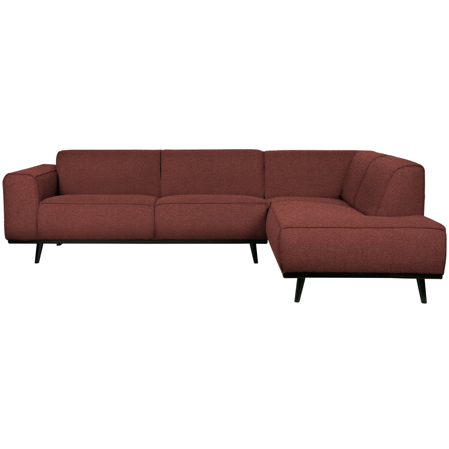 STATEMENT ECKCOUCH RECHTS BOUCLE CHESTNUT