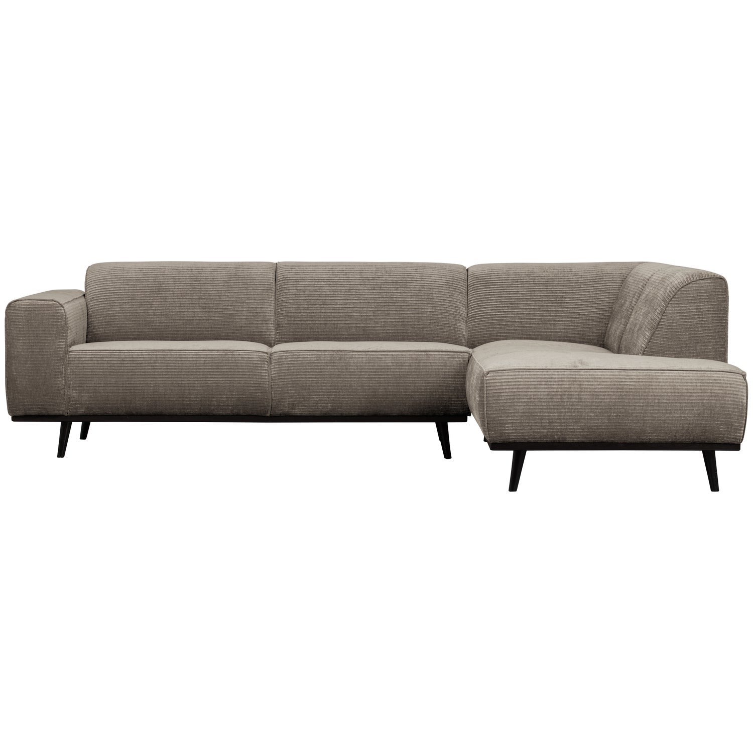 STATEMENT ECKCOUCH RECHTS FLACHRIPPE CLAY