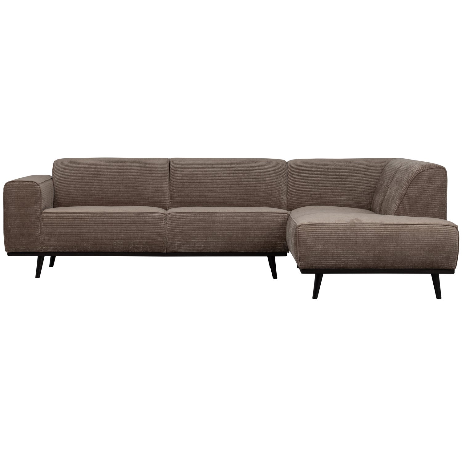 STATEMENT ECKCOUCH RECHTS FLACHRIPPE TAUPE