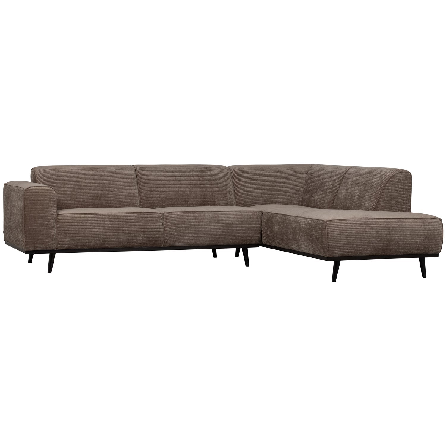 STATEMENT ECKCOUCH RECHTS FLACHRIPPE TAUPE