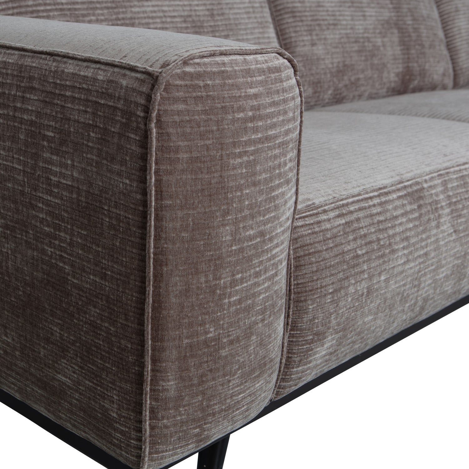STATEMENT ECKCOUCH RECHTS FLACHRIPPE TAUPE
