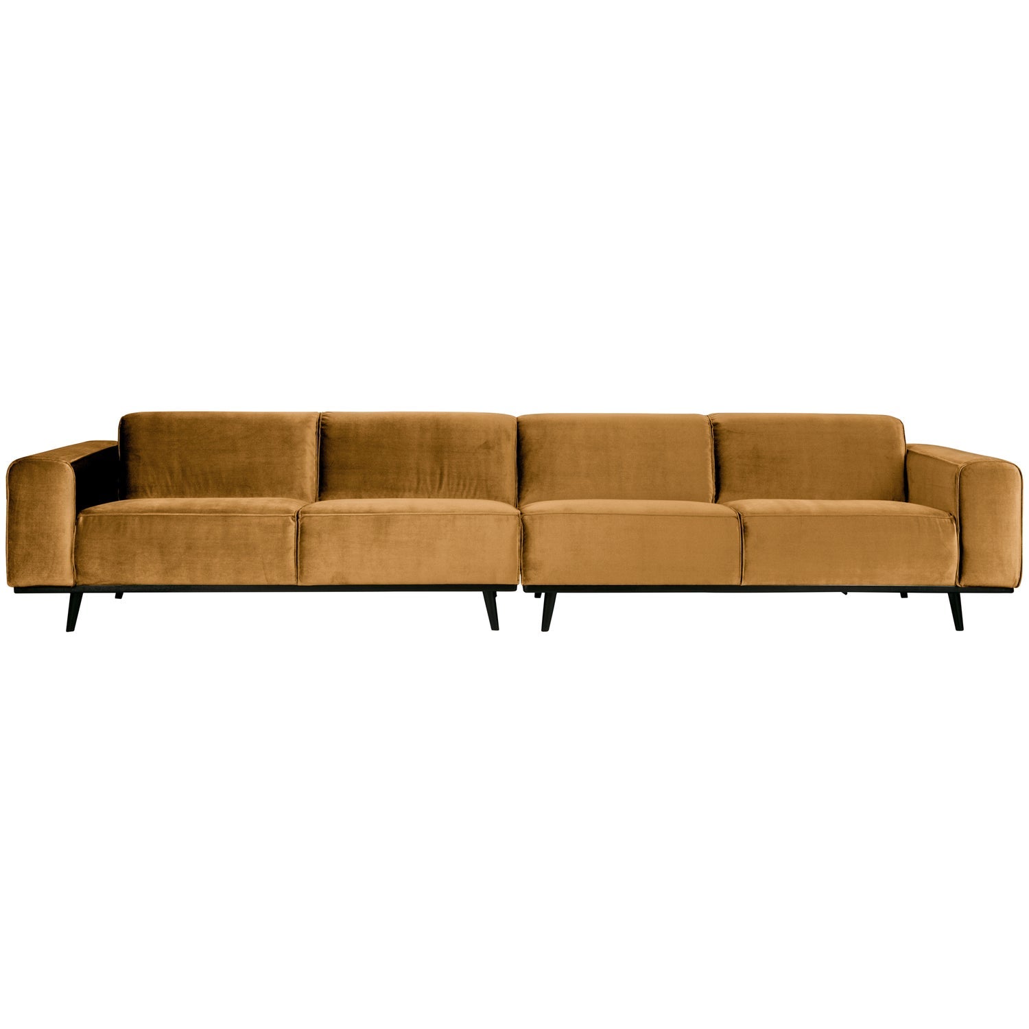 STATEMENT XL 4-SEATER 372 CM VELVET HONIGGELB