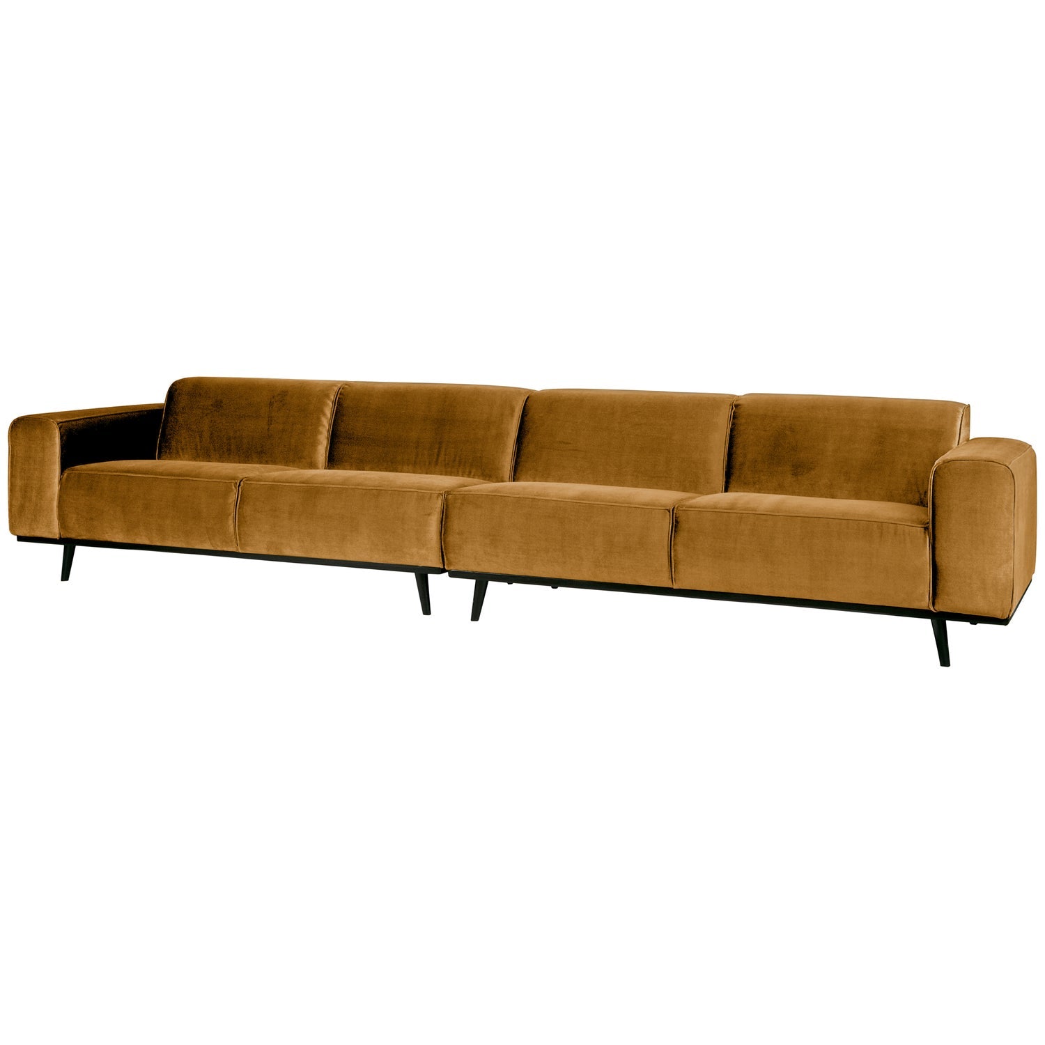 STATEMENT XL 4-SEATER 372 CM VELVET HONIGGELB