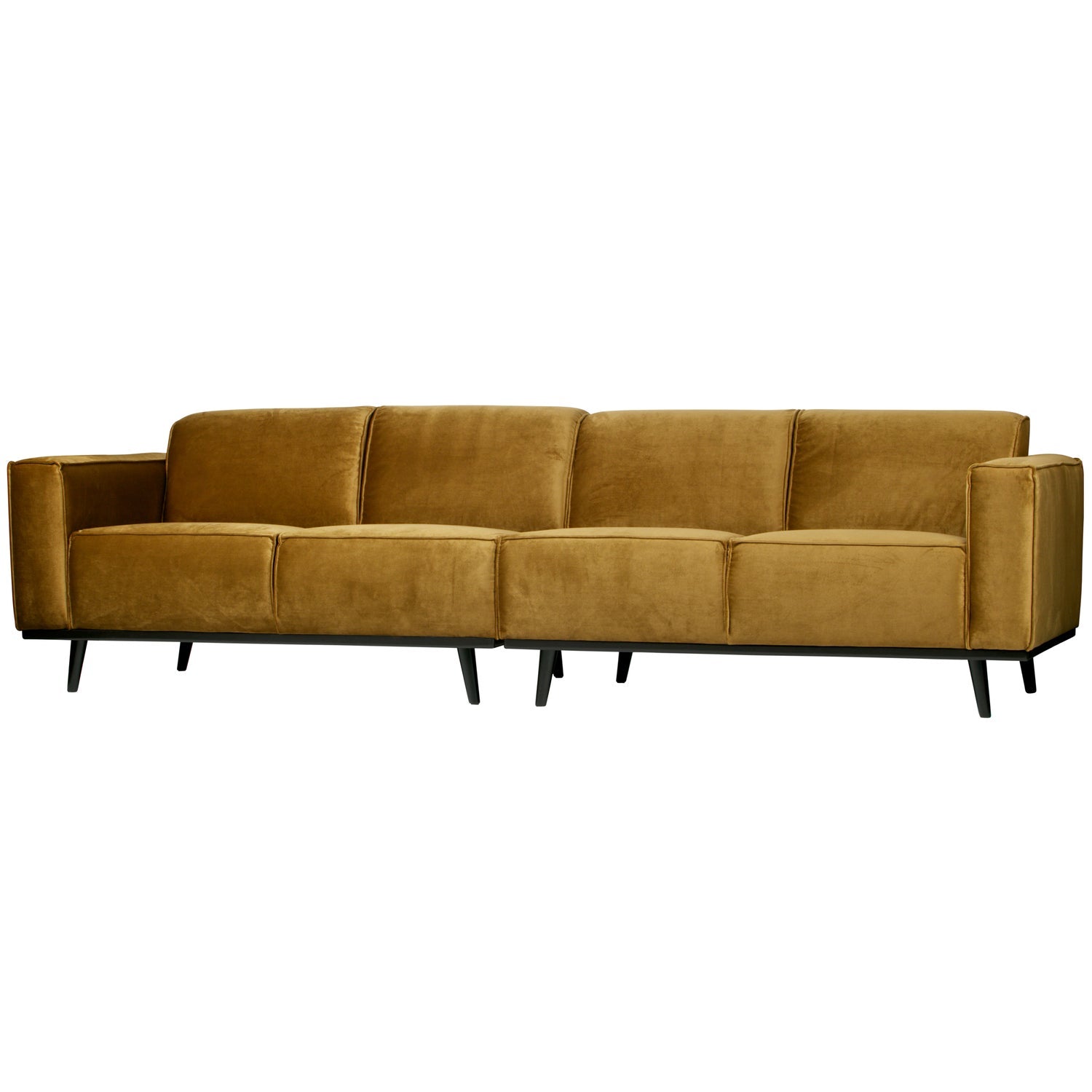 STATEMENT 4-SEATER 280 CM VELVET HONIGGELB