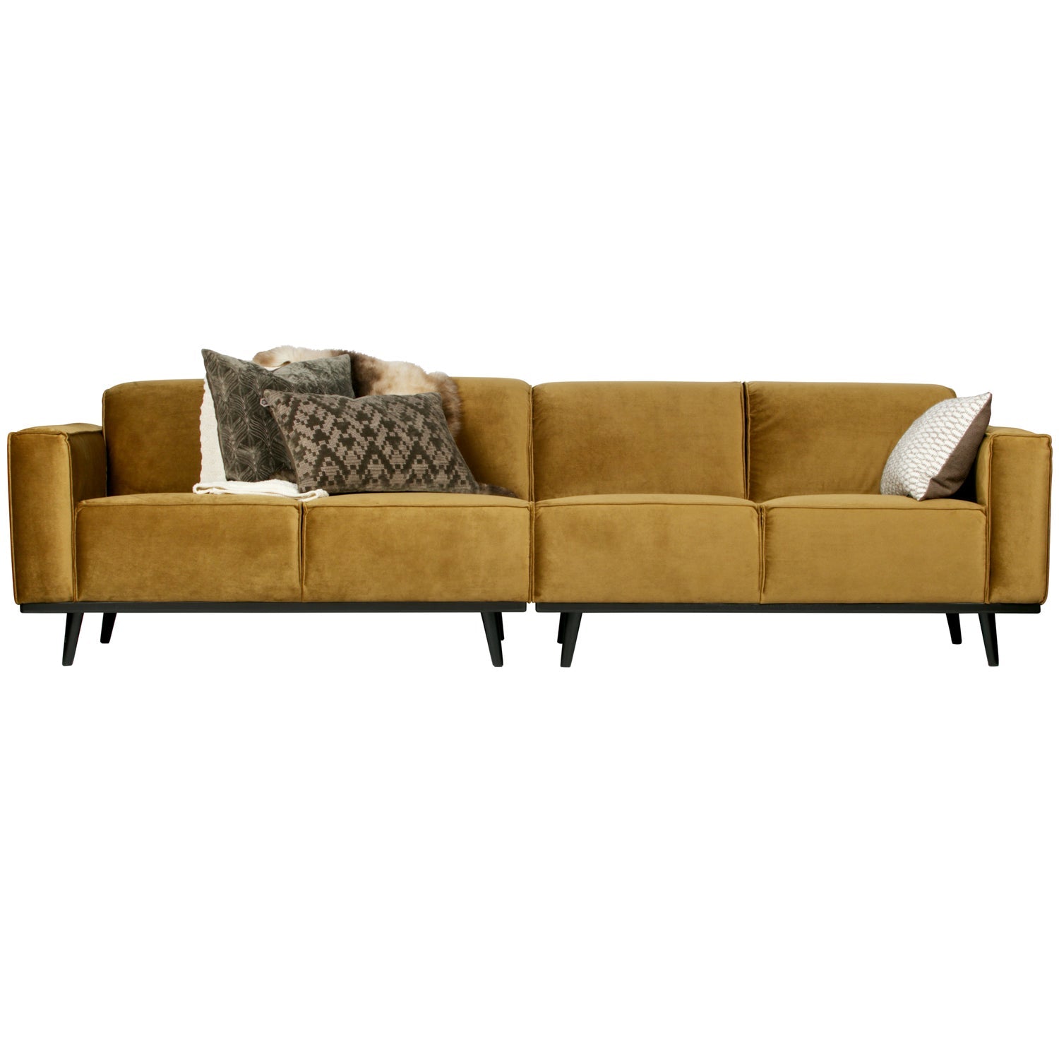 STATEMENT 4-SEATER 280 CM VELVET HONIGGELB