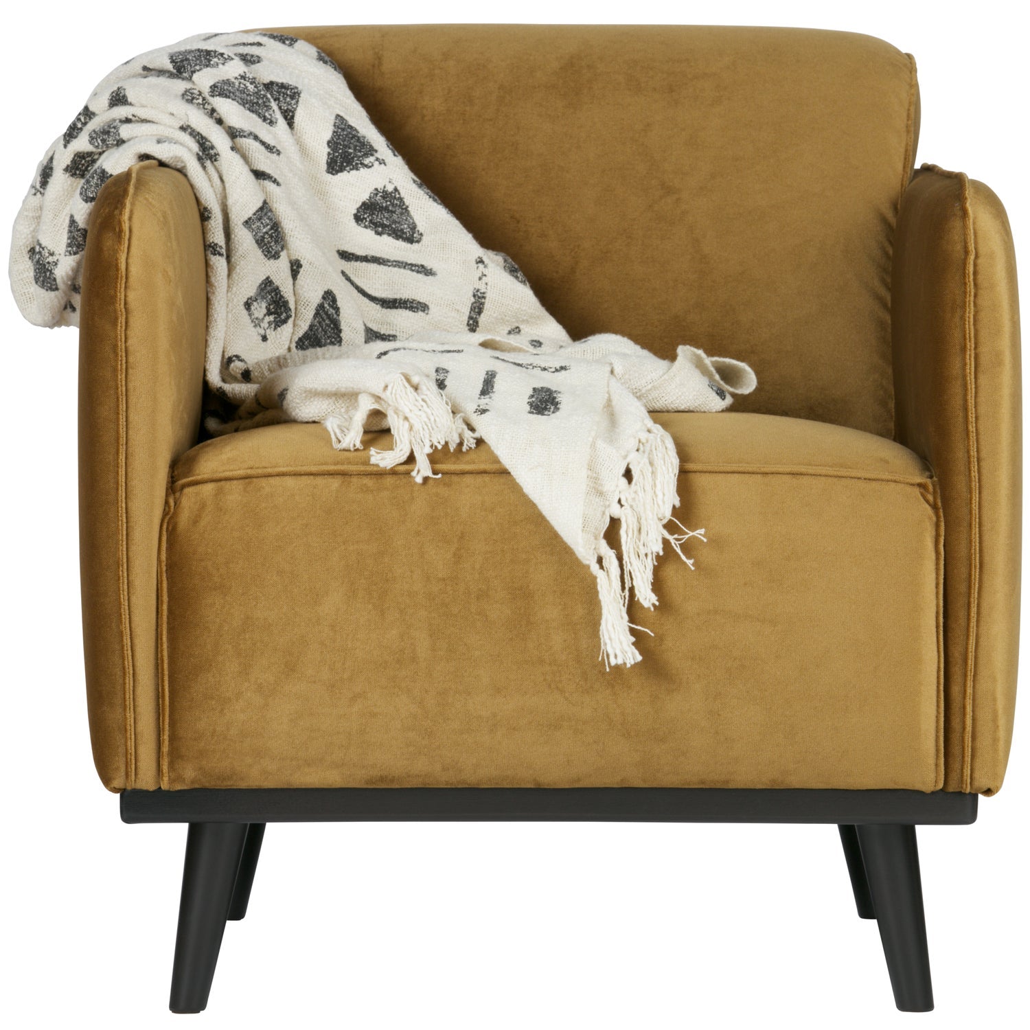 STATEMENT ARM CHAIR VELVET HONIGGELB