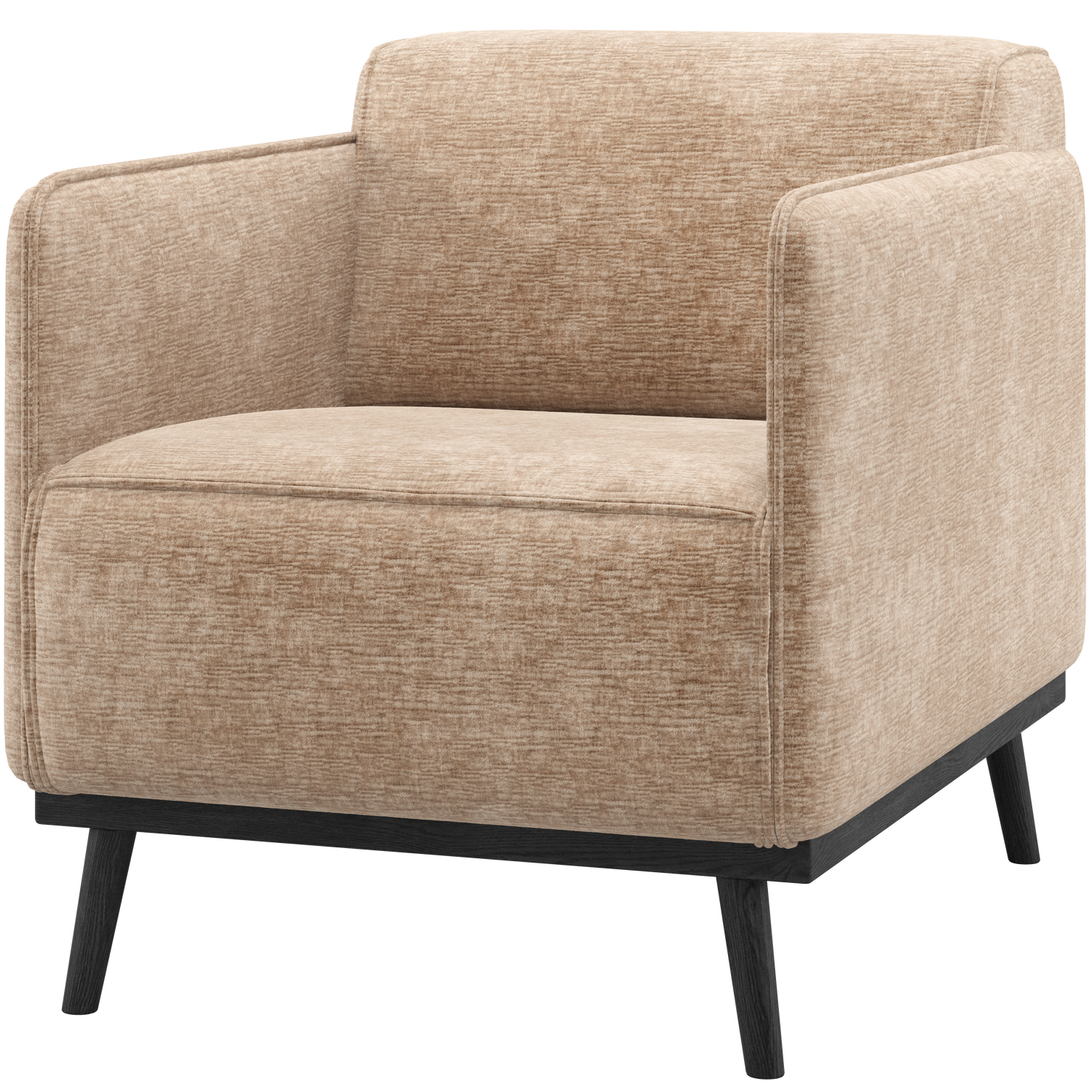 STATEMENT SESSEL CHENILLE VELVET PFIRSICH ROSA