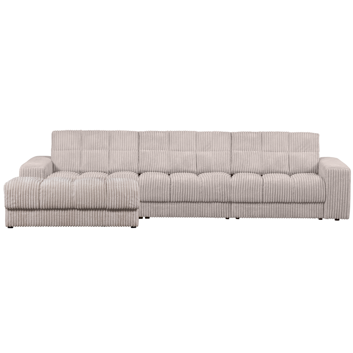 SECOND DATE CHAISE LONGUE LINKS GERIPPTER STOFF NATUR