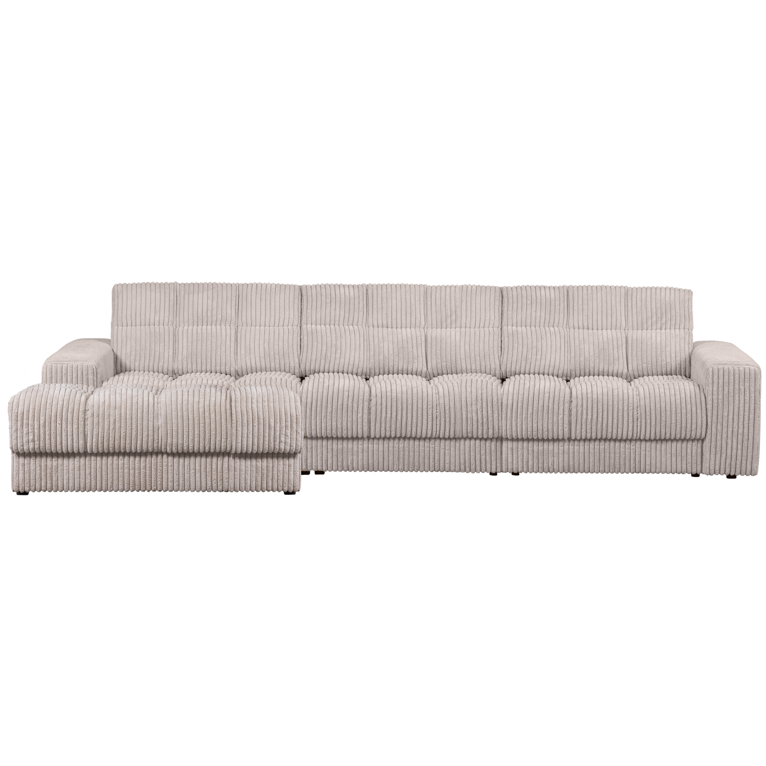 SECOND DATE CHAISE LONGUE LINKS GERIPPTER STOFF NATUR