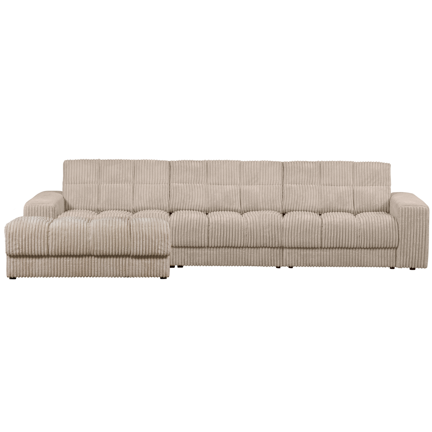 SECOND DATE CHAISE LONGUE LINKS GERIPPTER STOFF TRAVERTIN