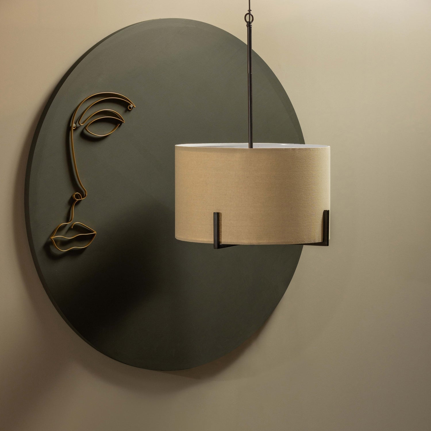 HOLLY HÄNGENDE LAMPE SCHWARZ/NATÜRLICH