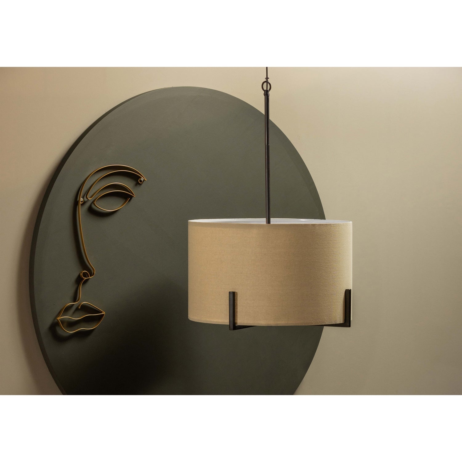 HOLLY HÄNGENDE LAMPE SCHWARZ/NATÜRLICH