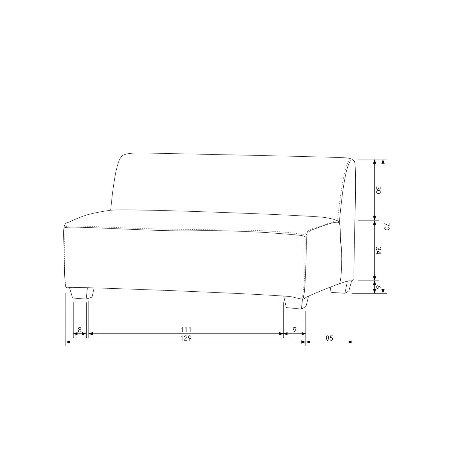 HOLLANDIA 2-SITZER GARTENBANK OUTDOOR CARBON GRAU