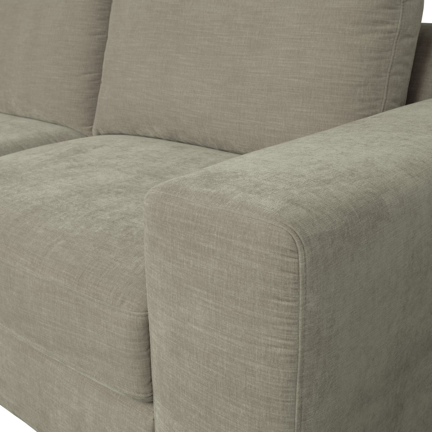 FAMILY 1-SEAT ELEMENT ARM RECHTS GEWEBTER STOF WARMGRAU