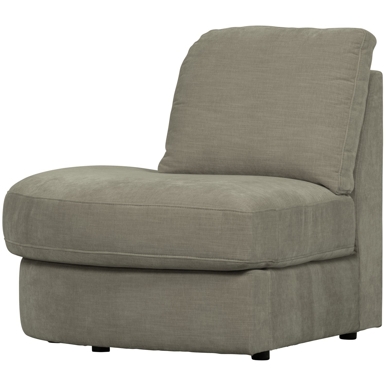 FAMILY 1-SEAT ELEMENT RUNDE ECKELINKS GEWEBTERSTOF WARM GREY