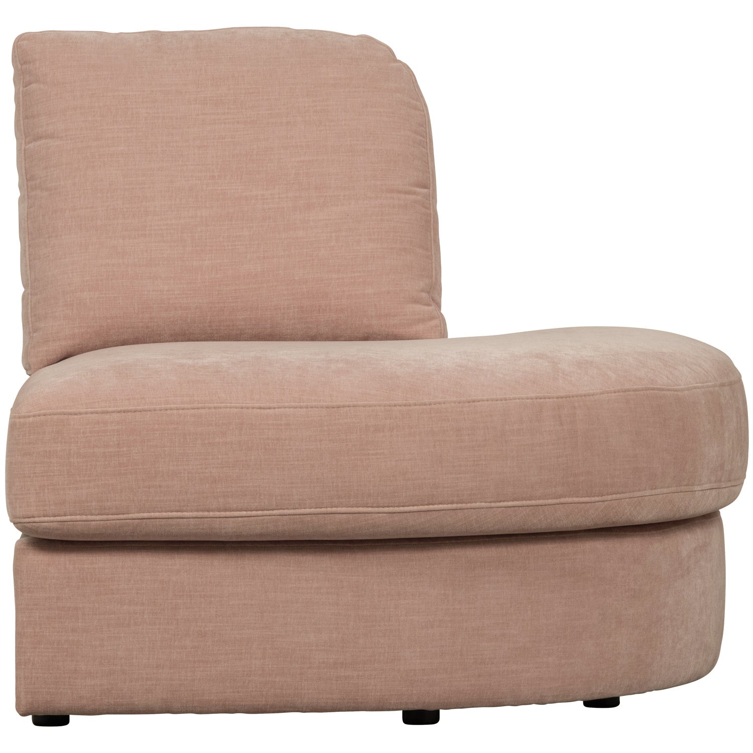 FAMILY 1-SEAT ELEMENT RUNDE ECKE RECHTS GEWEBTER STOF ROSA