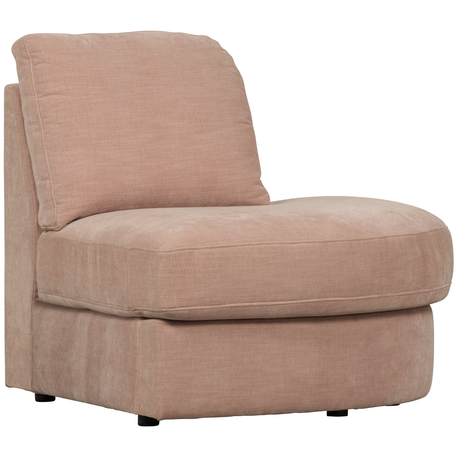 FAMILY 1-SEAT ELEMENT RUNDE ECKE RECHTS GEWEBTER STOF ROSA