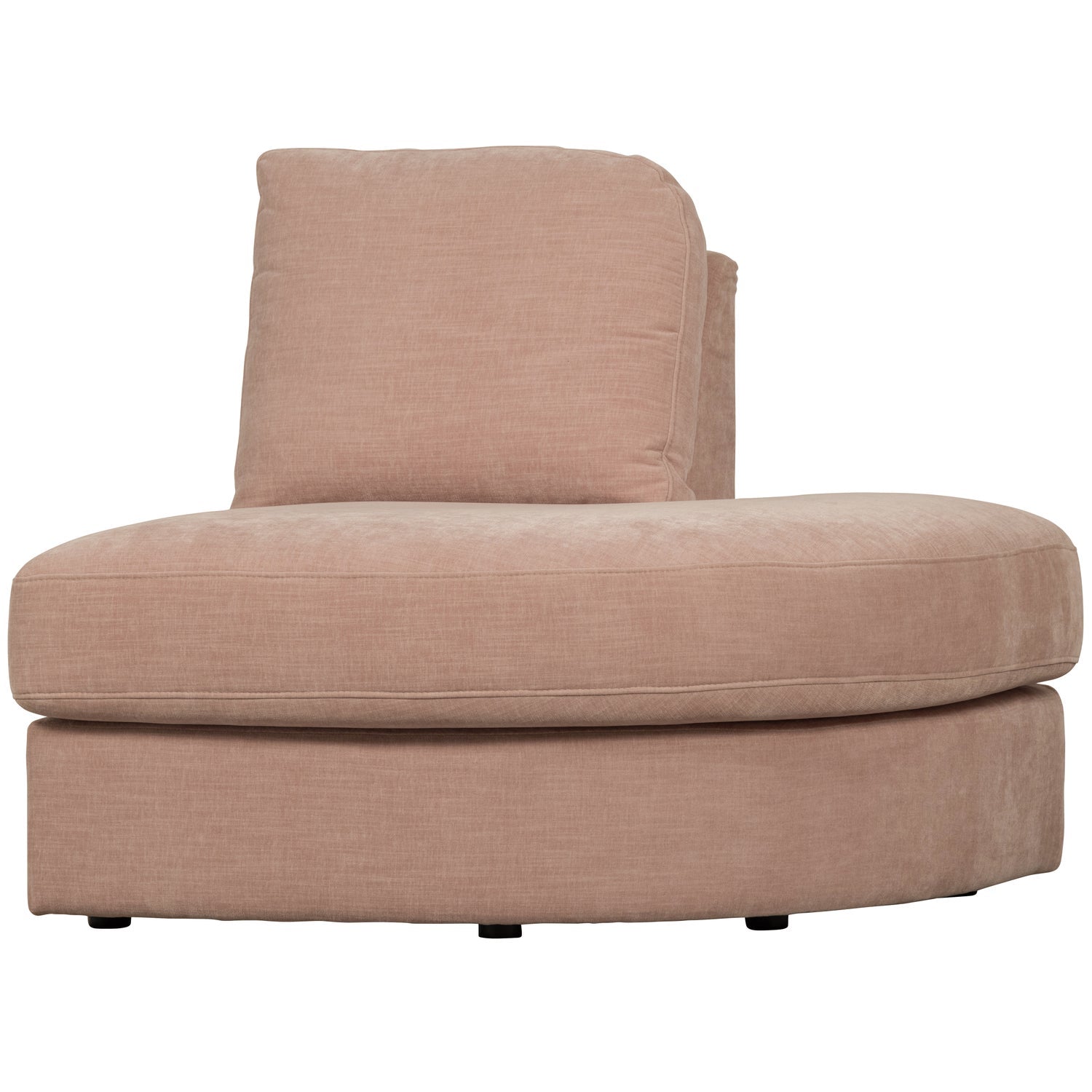 FAMILY 1-SEAT ELEMENT RUNDE ECKE RECHTS GEWEBTER STOF ROSA
