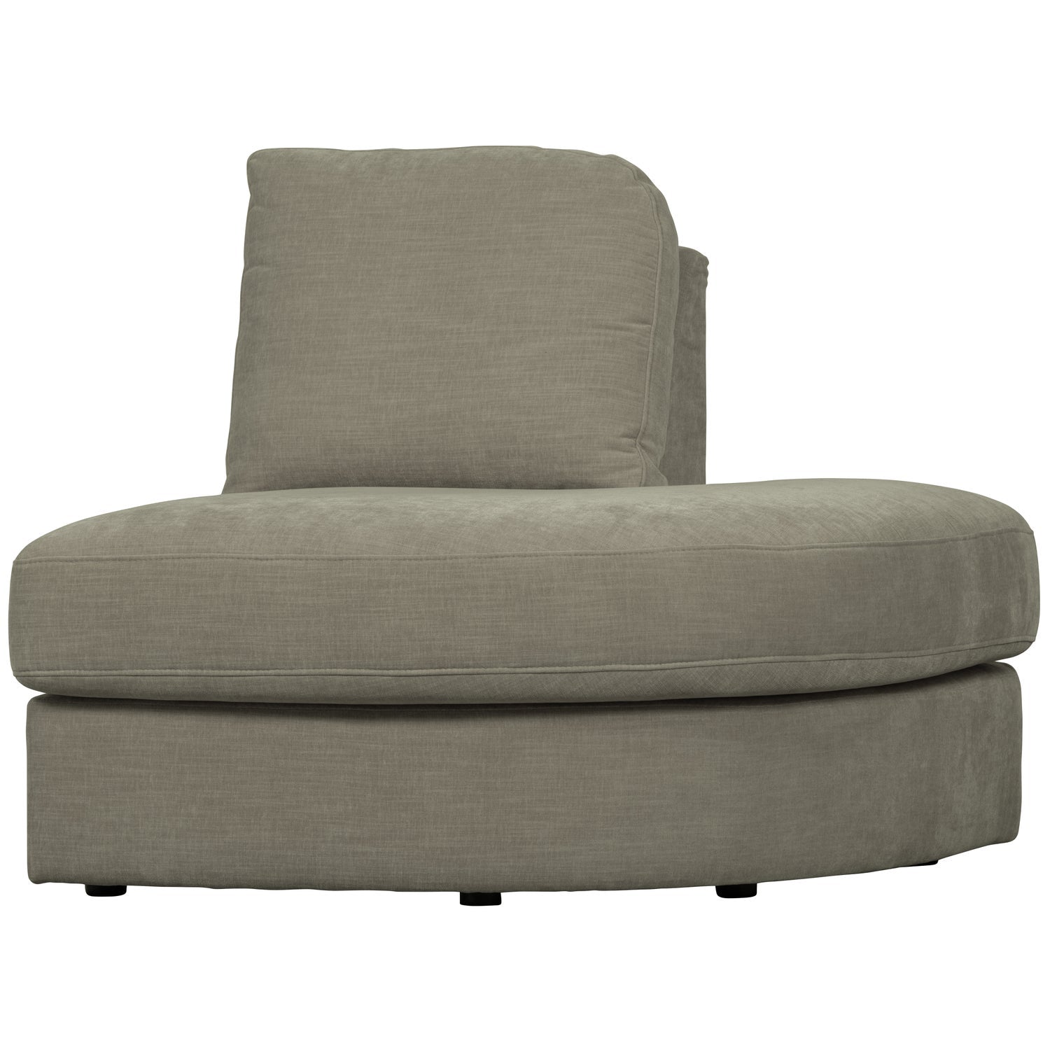 FAMILY 1-SEAT ELEMENT RUNDE ECKERECHTS GEWEBTERSTOF WARMGRAU