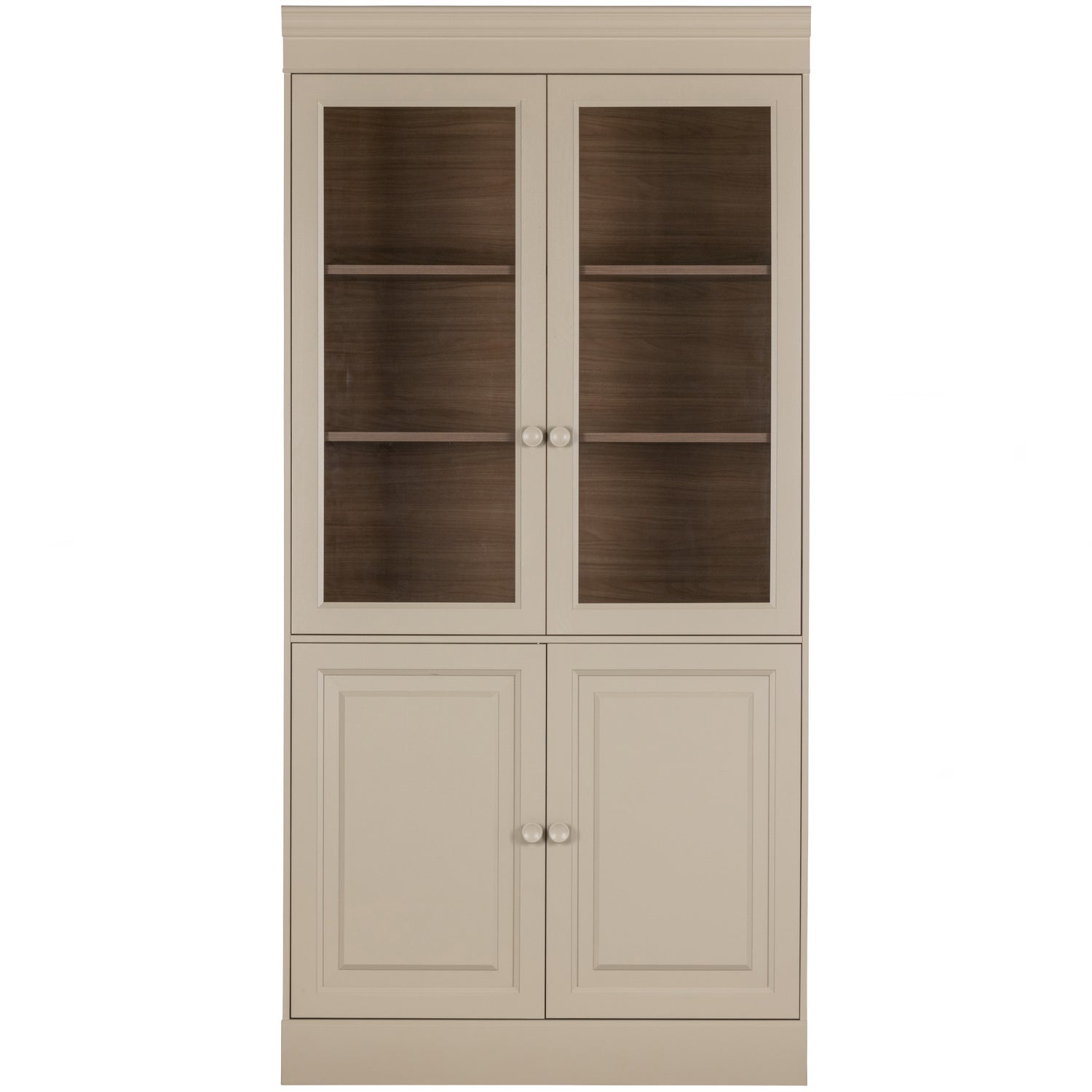 CHOW 4-DRS VITRINE SCHRANK KIEFER DAKARGRAU [fsc]