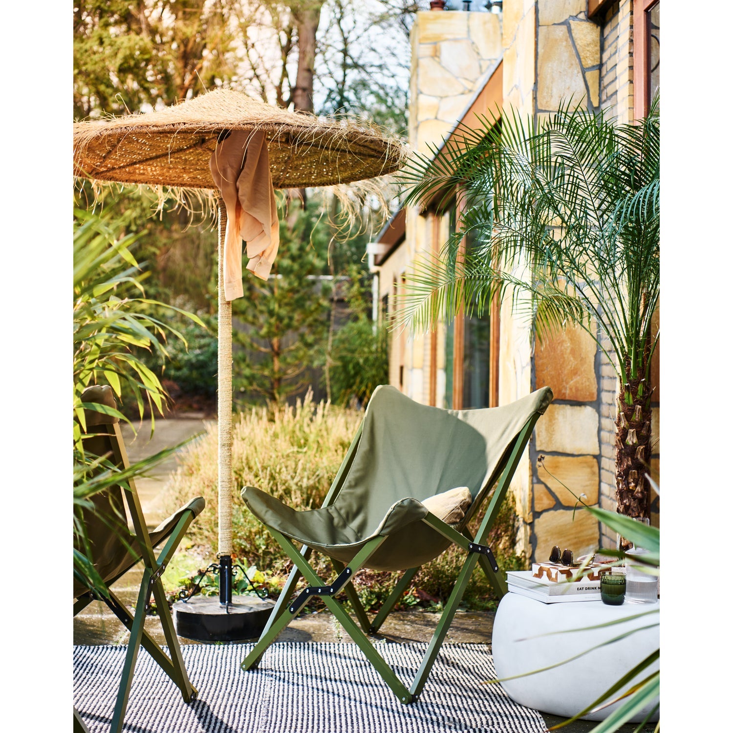 LAZY AFTERNOON FALTBARER GARTENSTUHL CAMOUFLAGE GRUN
