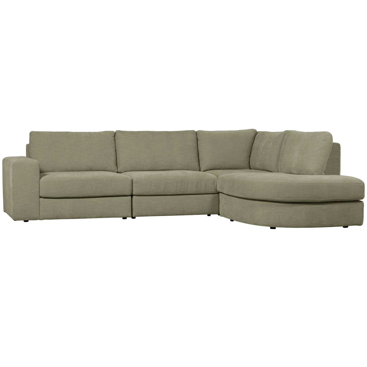 FAMILY ECKSOFA RUNDUNG RECHTS GRUN