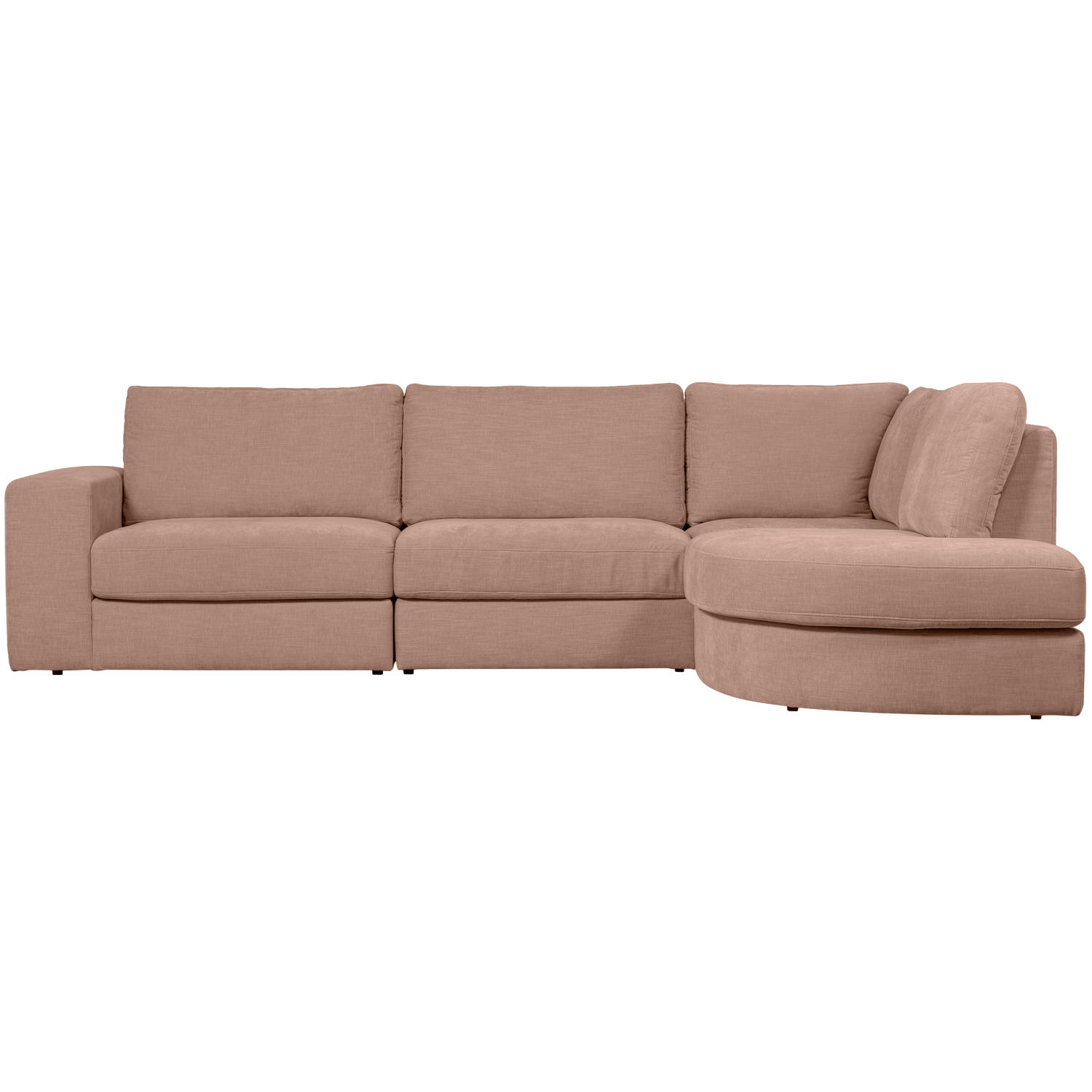 FAMILY ECKSOFA RUNDUNG RECHTS ROSA